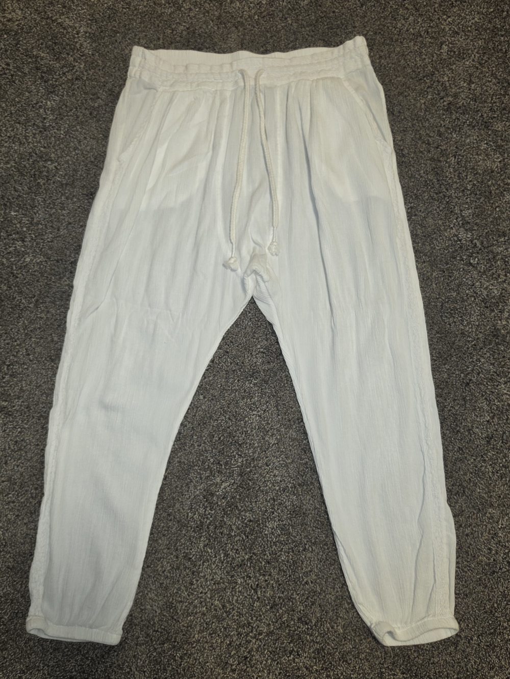 aerie White Lightweight Swim Coverup Pants